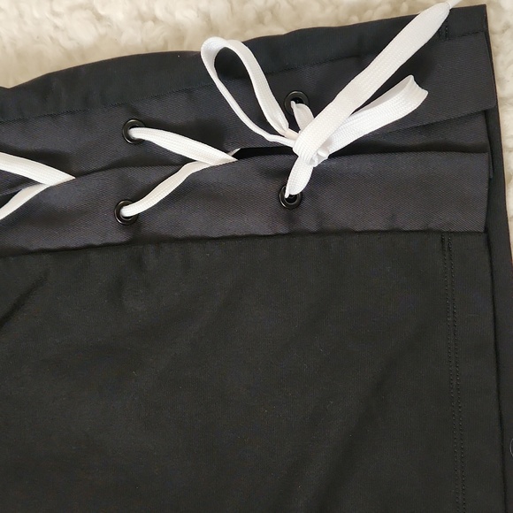 Adidas Originals Wide Leg Pant Sz S Black/White - Picture 12 of 16